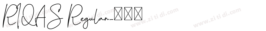 RIQAS Regular字体转换